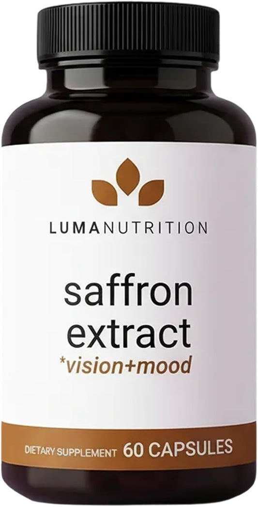 Luma Nutrition Saffron Supplement - Mood and Eye Support - 60 Capsules