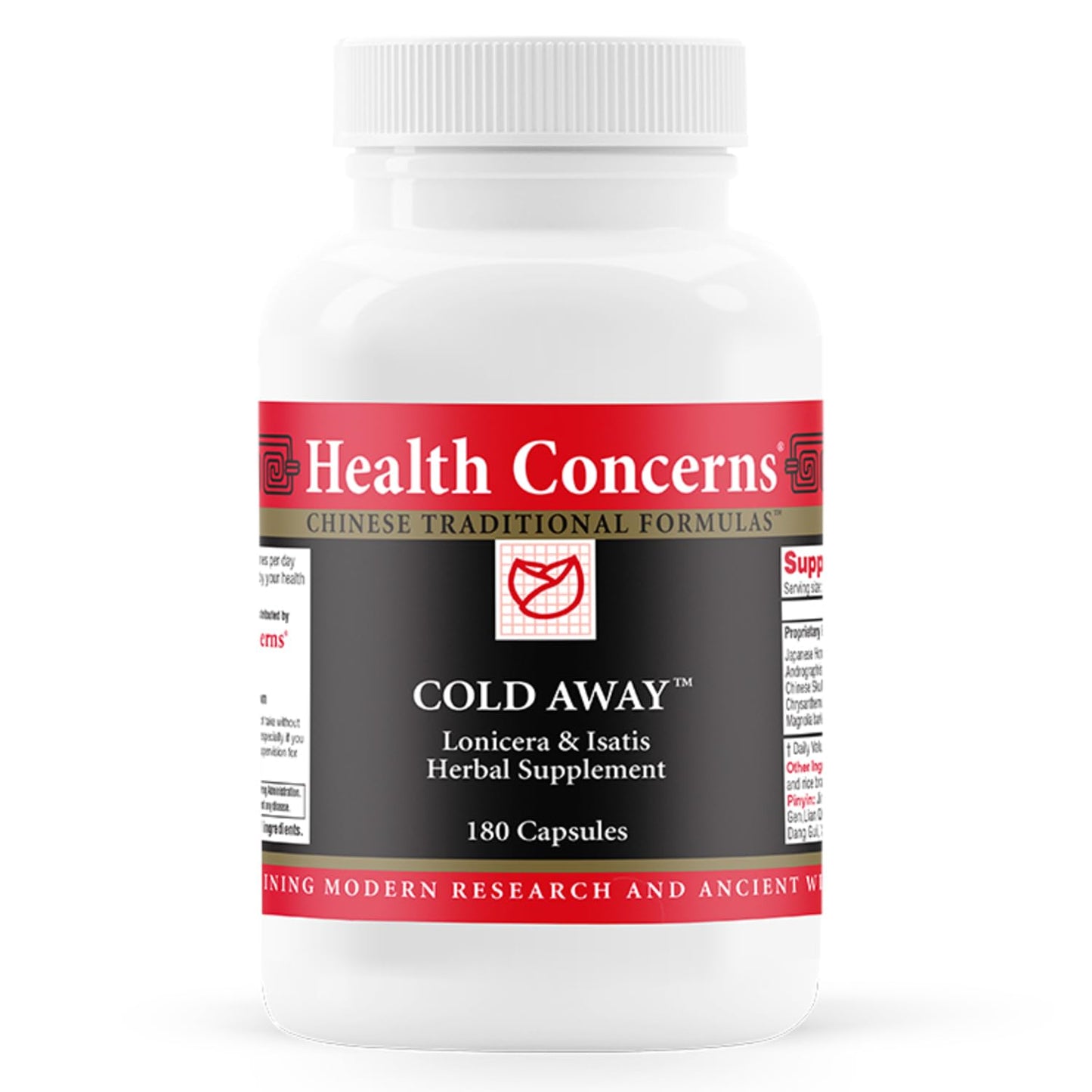 Health Concerns Cold Away - Immune Support Supplement - Chinese Medicine Capsules for Immunity & Cold Prevention - Dong Quai, Chinese Skullcap & Andrographis - Cold Remedy for Adults - 90 Capsules