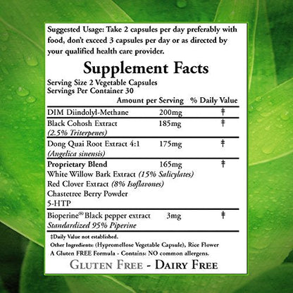 Natural Step Menopause with Phytoestrogens Isoflavones Black Cohosh with Other Herbs and Botanicals