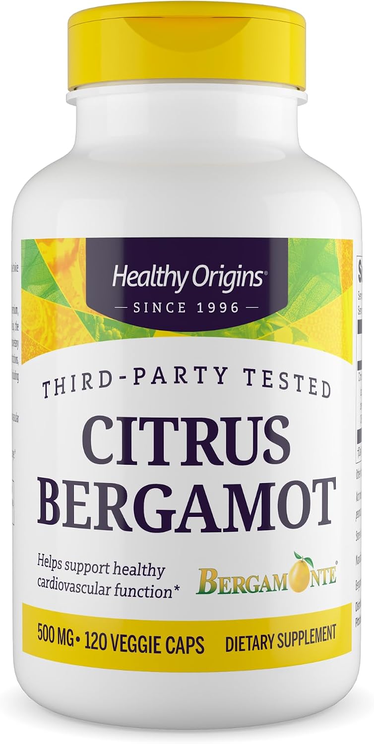 Healthy Origins Citrus Bergamot Bergamonte 500 mg, 120 Veggie Caps