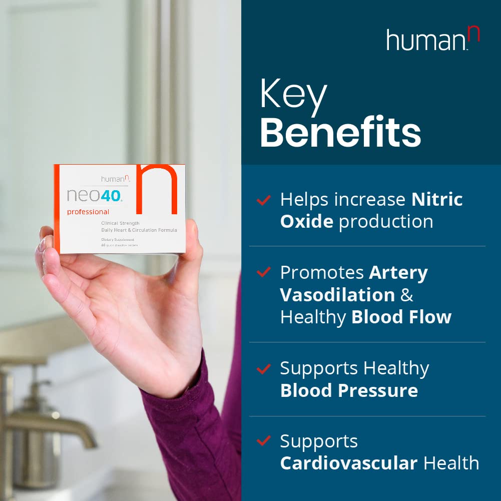 Neo40 Professional - Nitric Oxide Booster with Methylfolate - Natural Blood Pressure