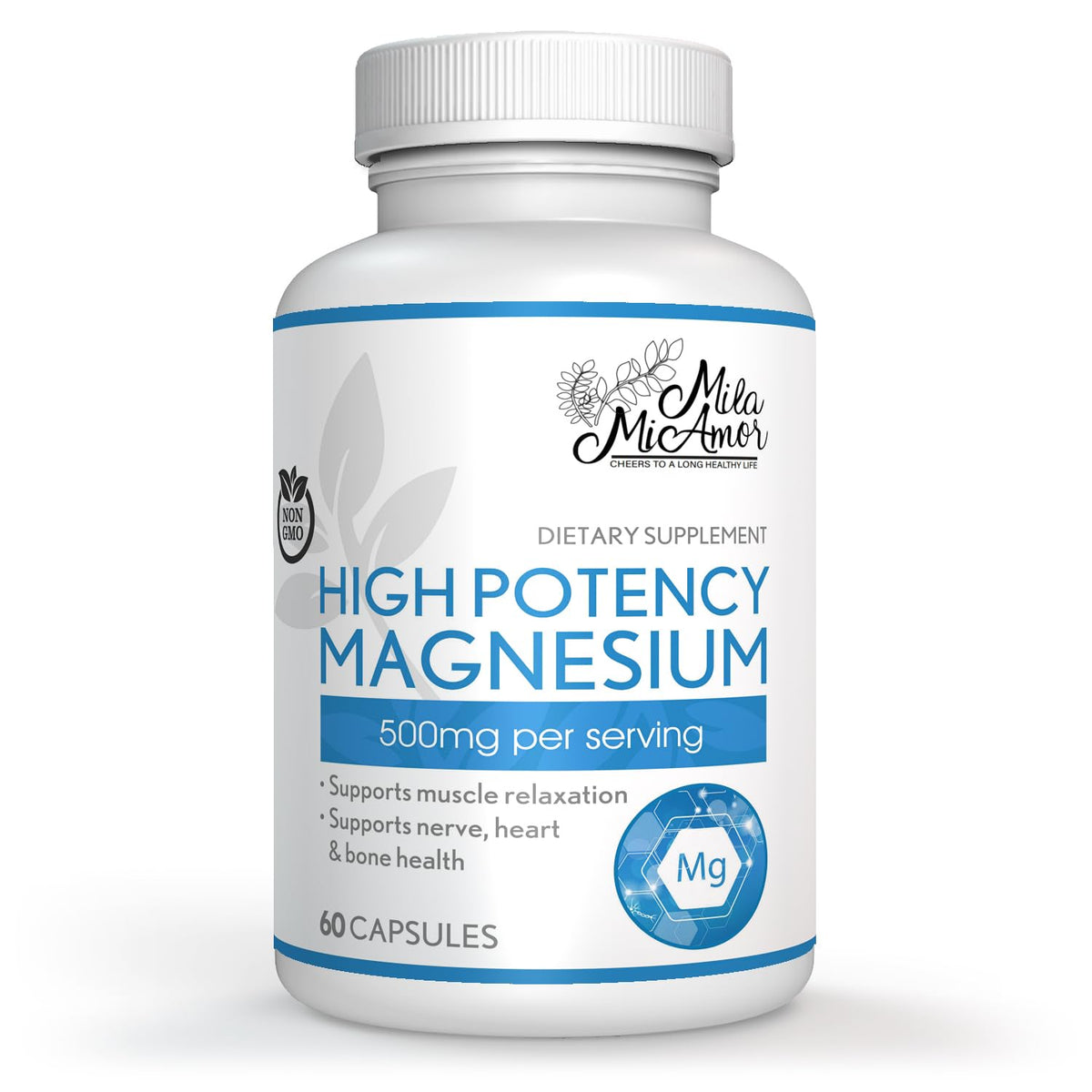 Milamiamor High Potency Magnesium | Whole Body Support | Heart, Nerve and Bone 