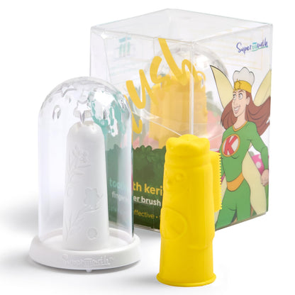 SuperMouth Baby & Infant Finger Toothbrush 0-2, Silicone, Light Blue