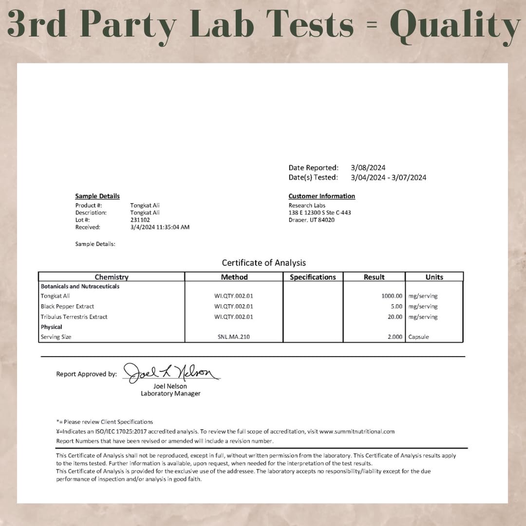 Research Labs Longjack Tongkat Ali Extract Capsules - Highly Concentrated Potent Extract | Strength, Drive, Performance & Muscle Mass