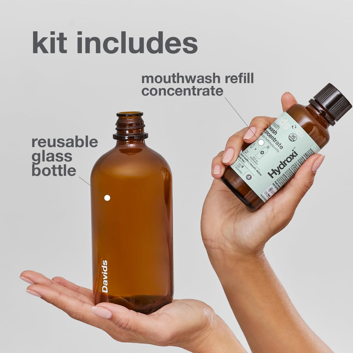 Davids Nano Hydroxyapatite Mouthwash Refill Alcohol-Free Fluoride-Free