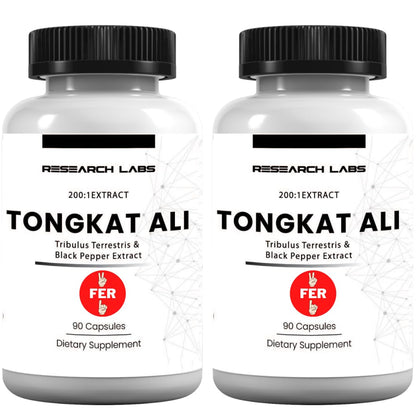 Research Labs Longjack Tongkat Ali Extract Capsules - Highly Concentrated Potent Extract | Strength, Drive, Performance & Muscle Mass