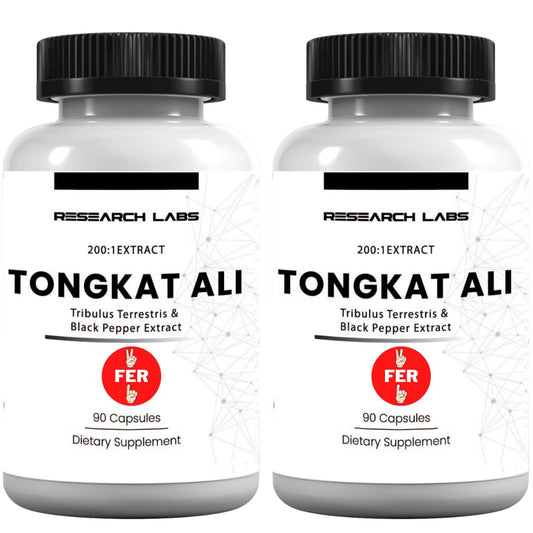 Research Labs Longjack Tongkat Ali Extract Capsules - Highly Concentrated Potent Extract | Strength, Drive, Performance & Muscle Mass