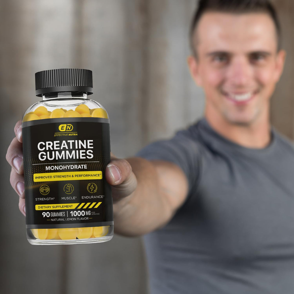 EFFECTIVE NUTRA Creatine Gummies for Men & Women - Creatine Monohydrate