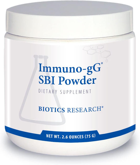 BIOTICS RESEARCH Immuno-gG SBI Powder Easy-to-Mix Powder Formula, Ultimate IgG, Complete Gut Health and Immune Support, Dairy Free, Immunoglobulin Concentrate - 2.6 Oz