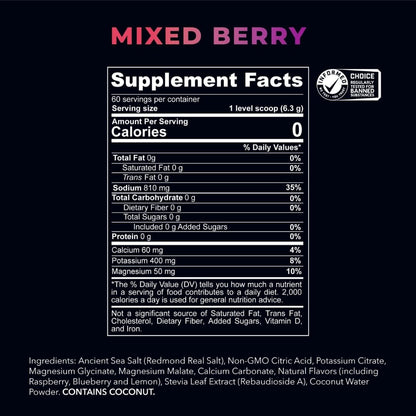 REDMOND Re-Lyte Sugar Free Electrolyte Powder Mix (Strawberry Lemonade) | Zero Sugar Electrolytes, Hydration Powder