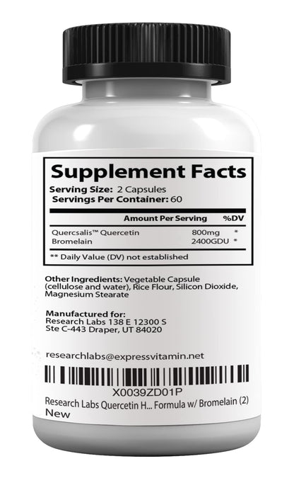Research Labs Quercetin High Absorption Formula w/Bromelain