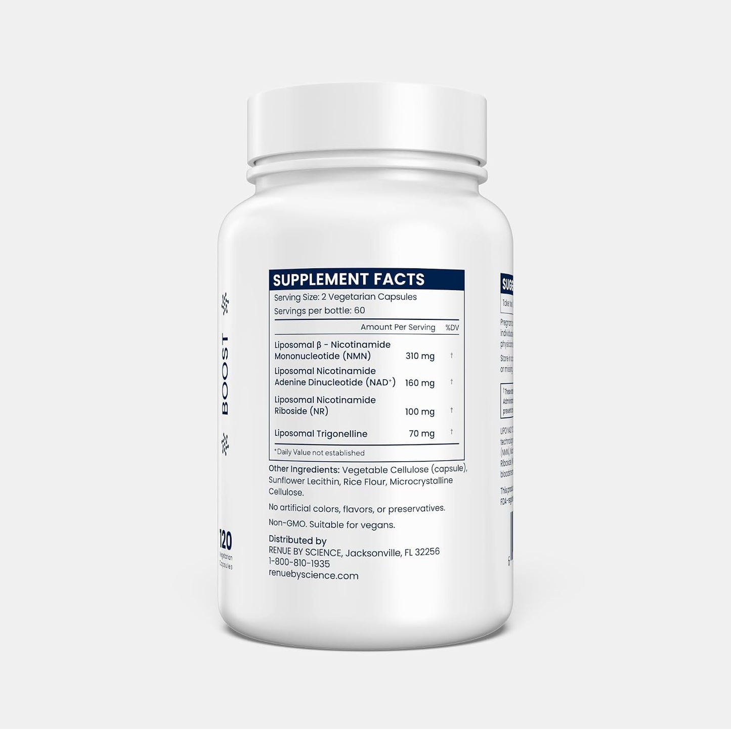 Renue By Science NAD+ Complete | 120 Liposomal NAD Supplement Capsules with NMN, NR & Trigonelline - 310mg NMN & 160mg NAD per Serving | Bioavailable Formula for Increased Absorption | Made in the USA