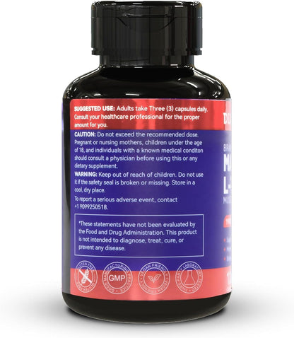 Magnesium L-Threonine, High Absorption Magnesium Supplement,90 Capsules | 1900mg Magnesium Threonine,Gluten Free,Vegan Capsules, 30 Day Supply