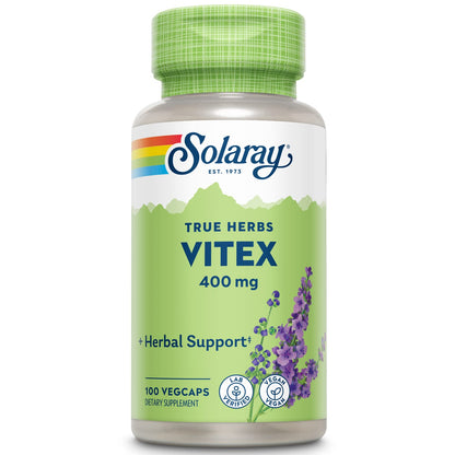 Solaray Vitex Berry 400mg | Womens Healthy Hormone Balance Formula | Menstruation & Menopause Support