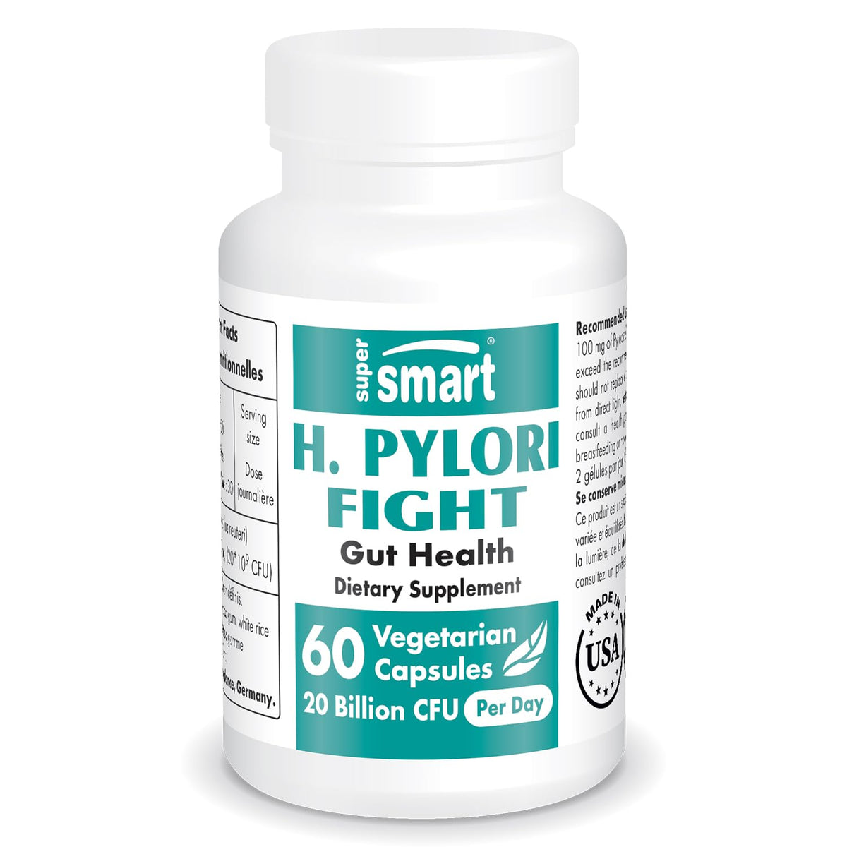 Supersmart - H. Pylori Fight Natural Treatment 20 Billion CFU per Day (Probiotic Lactobac