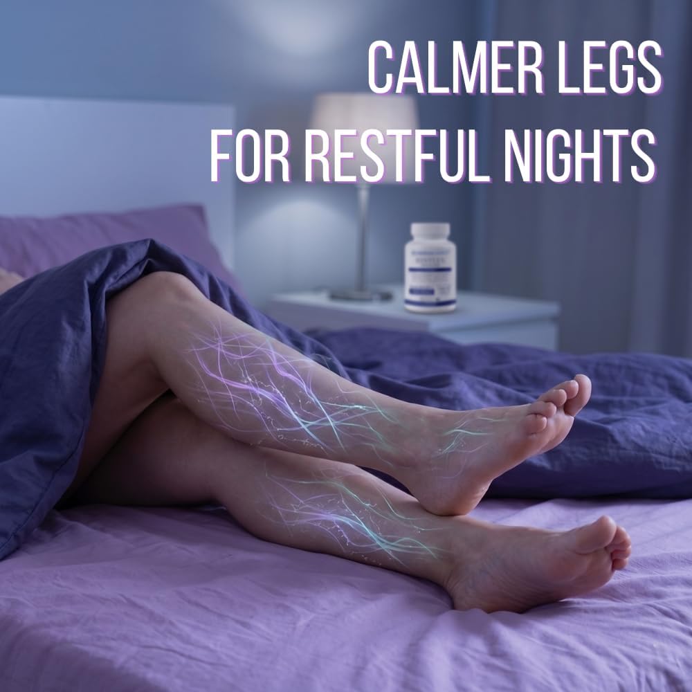 Approved Science Restlex for Restless Legs – Magnesium Glycinate for Calm Legs and Restful Legs – Natural Itching, Crawling, and Tingling in Feet and Legs - Calm, Restful Sleep Support - 1 Month