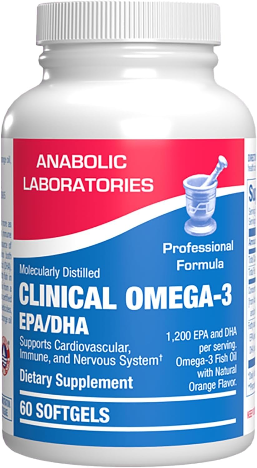 Omega 3 Fish Oil 1200 mg - Clinical DHA EPA Omega 3 Supplement with Burpless Fish Oil Brain Heart & Overall Health - Molecularly Distilled for Purity - Certified Sustainably Sourced (Orange Flavored)
