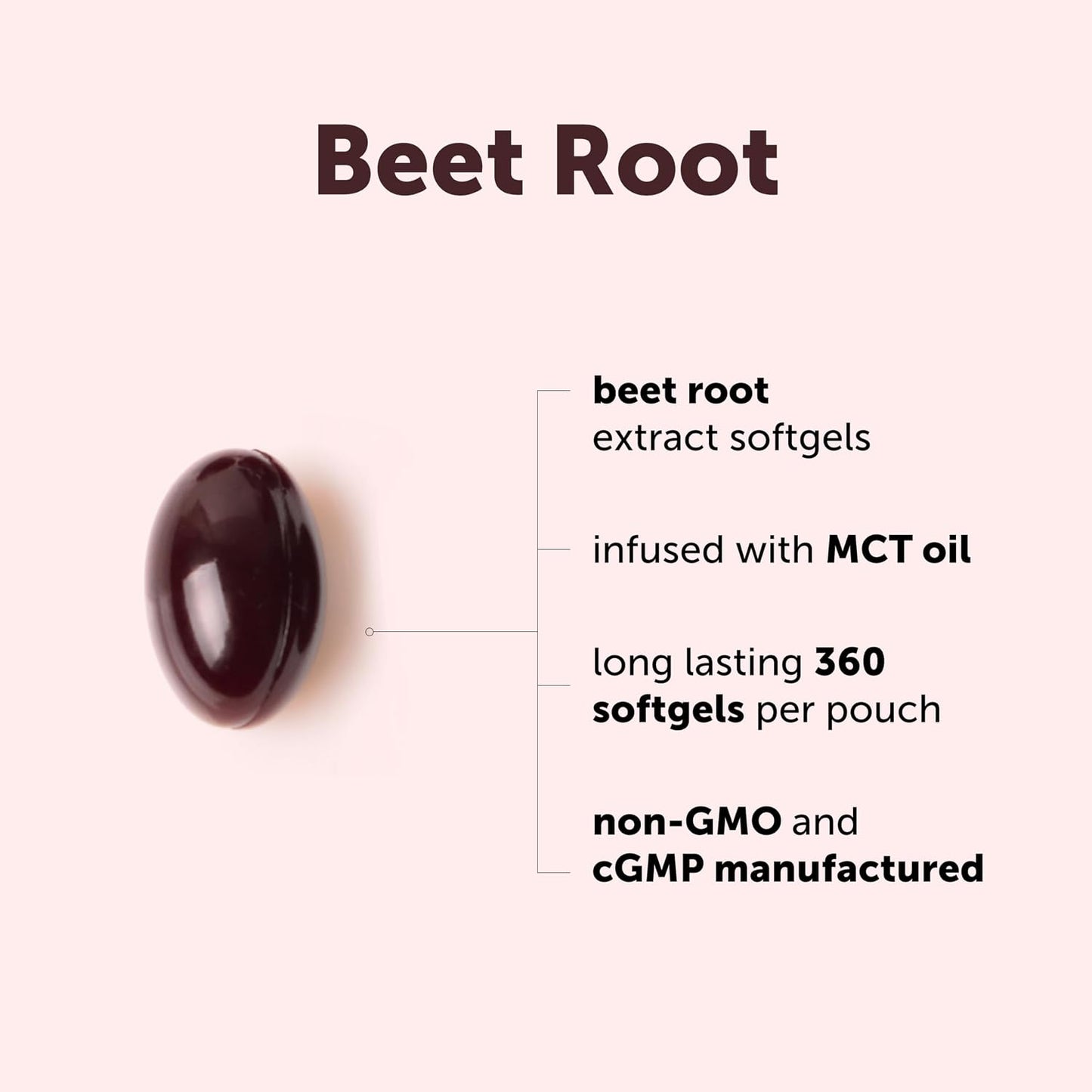 Micro Ingredients Beet Root Extract, 360 Softgels with MCT Oil | Natural Beet Root Source | Beetroot Supplements | Non-GMO