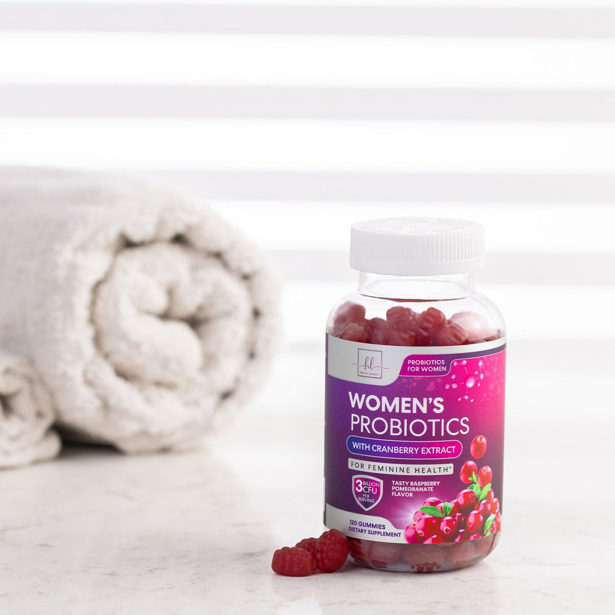 Probiotics for Women + Cranberry - 3 Billion CFU Guaranteed & 6 Vegan Strains for Women's