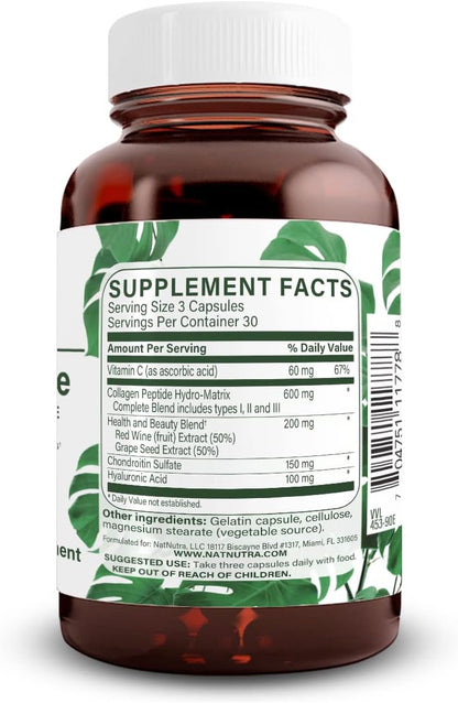 Natural Nutra Regener Age Complete Supplement for Skin Health, 90 Capsules | Protein Peptides, Reduce Stretch Marks, Contributes to Overall Health, Vitamin C, Grape Seed Red Wine Extract, Gluten-Free