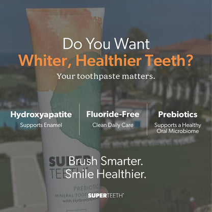 SuperTeeth Prebiotic Hydroxyapatite Toothpaste, Fluoride-Free - Mint