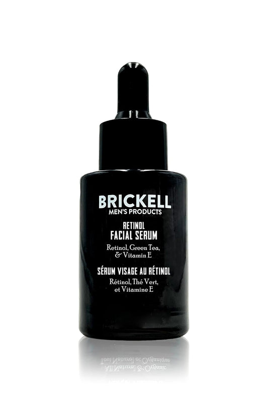 Brickell Men's Retinol Skin Care Serum Treatment For Firming Face Lines & Eye Wrinkles, Deep Hydrating Facial Serum For Anti-Aging, With Retinol, Aloe, and Vitamin E, Fragrance Free, 1 Ounce