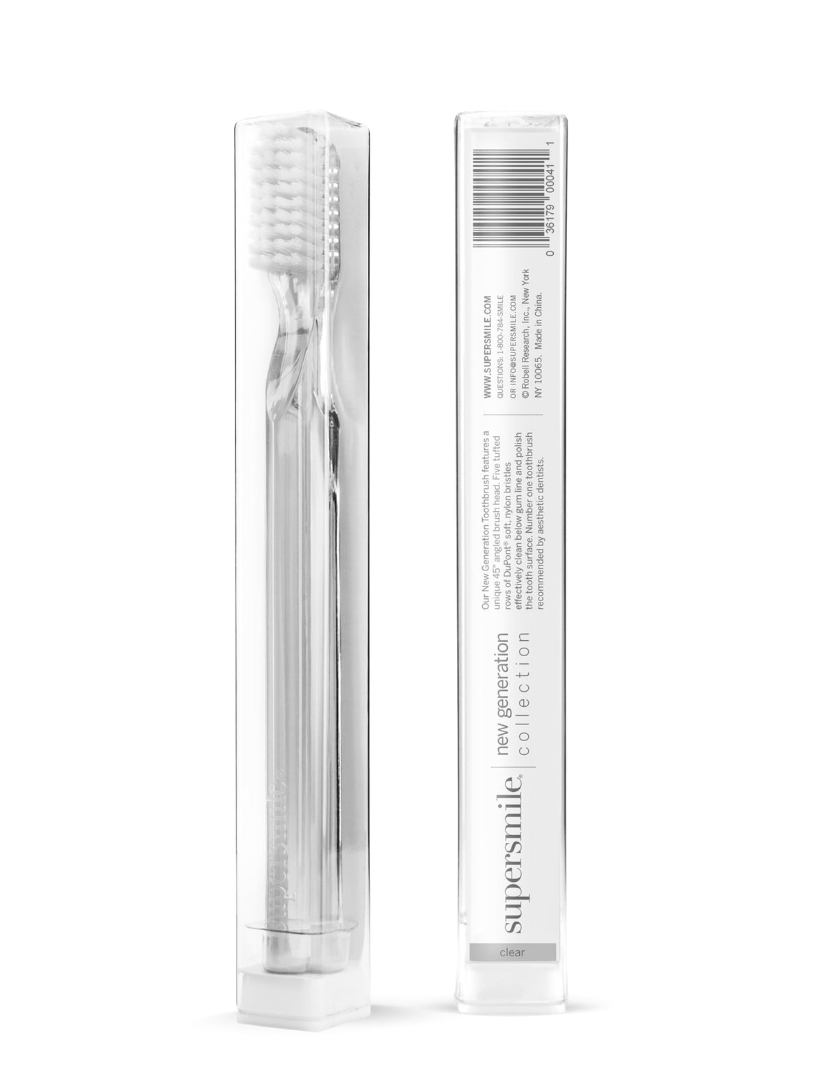 Supersmile New Generation 45° Toothbrush, Clear, Soft Dupont® Bristles