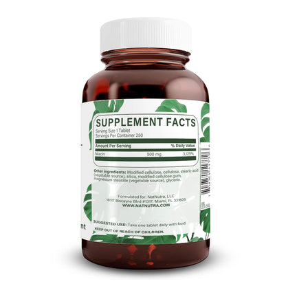 Natural Nutra Time-Release Slow Niacin 500mg (Vitamin B3), Support Healthy Cholesterol, Promotes Cardiovascular Health, Promotes Skin Cells and Improve Cognitive Function, 250 Vegan Tablets
