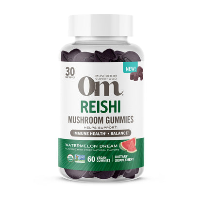 OM MUSHROOM SUPERFOOD Master Blend Mushroom Gummies – Organic 10-Mushroom Complex with Ashwagandha – Supports Immunity, Gut Health & Stress Relief – Mixed Berry Flavor – 28 Servings, 56 Count.