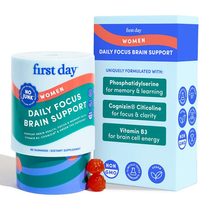 Teen Focus Gummies with Cognizin Citicoline, PS & Vitamin B3 for Ages 13-18