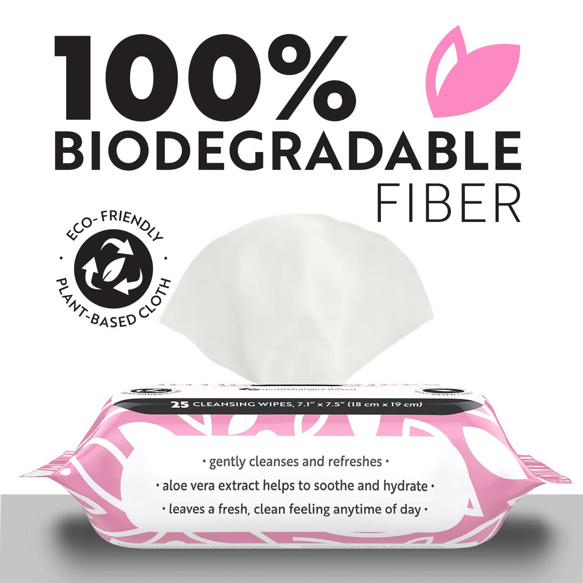 HEROLIFE Personal Wipes for Feminine Care, Single Use To Go, Plant-Based, 1 pack of 40 Single