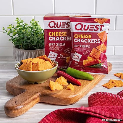 Quest Nutrition Cheese Crackers, Spicy Cheddar Blast, 10g of Protein, Low Carb