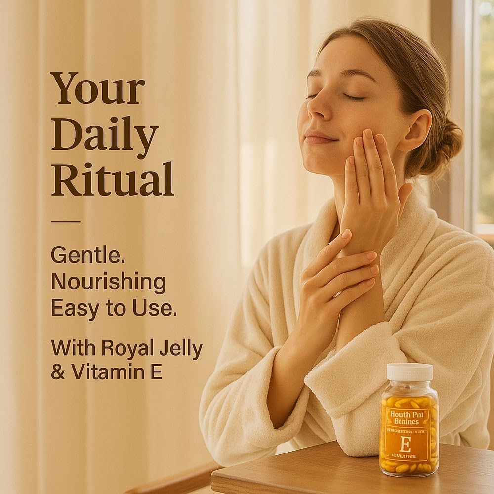 Vitamin E Topical Skin Oil Capsules, Royal Jelly, 2-Pack