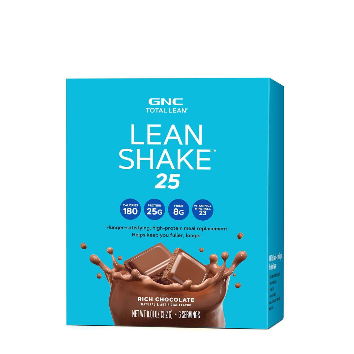 GNC Total Lean | Lean Shake 25 Packets | Individually Packaged High-Protein Meal 