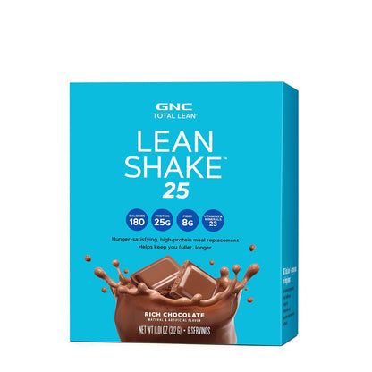 GNC Total Lean | Lean Shake 25 Packets | Individually Packaged High-Protein Meal 