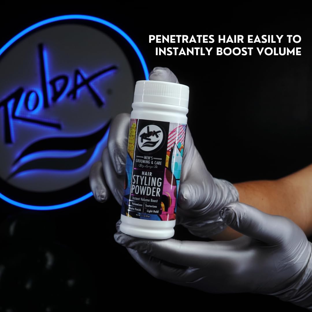 Rolda Hair Texturizing Styling Powder for Men - Instant Volume Boost, Light Hold, Matte Finish, Easy Application, Subtle & Pleasant Scent (2 count)