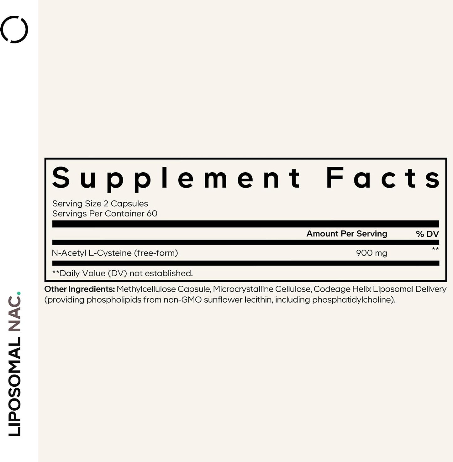 Codeage Liposomal NAC, N-Acetyl L-Cysteine, Free-Form, Vegan, 120 Capsules | Liposomal free-form NAC (N-acetyl L-cysteine), 900 mg per serving. Two-month supply. Gluten-free, dairy-free, vegan, non-GMO.