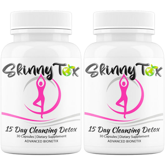Skinnytox 15 Day Colon Cleanse Detox, Supports Healthy Bowel Movements Flushes Toxins, Boosts Energy. All Natural Weight Management w/ Probiotics. Formula Based on Clinical Research Safe Effective
