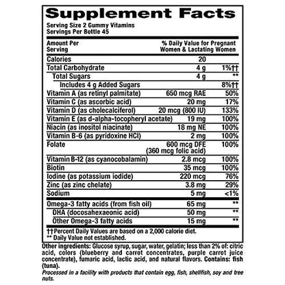 Vitafusion, PreNatal, Adult Gummies, Assorted Flavors - 90 gummies, Pack of 2