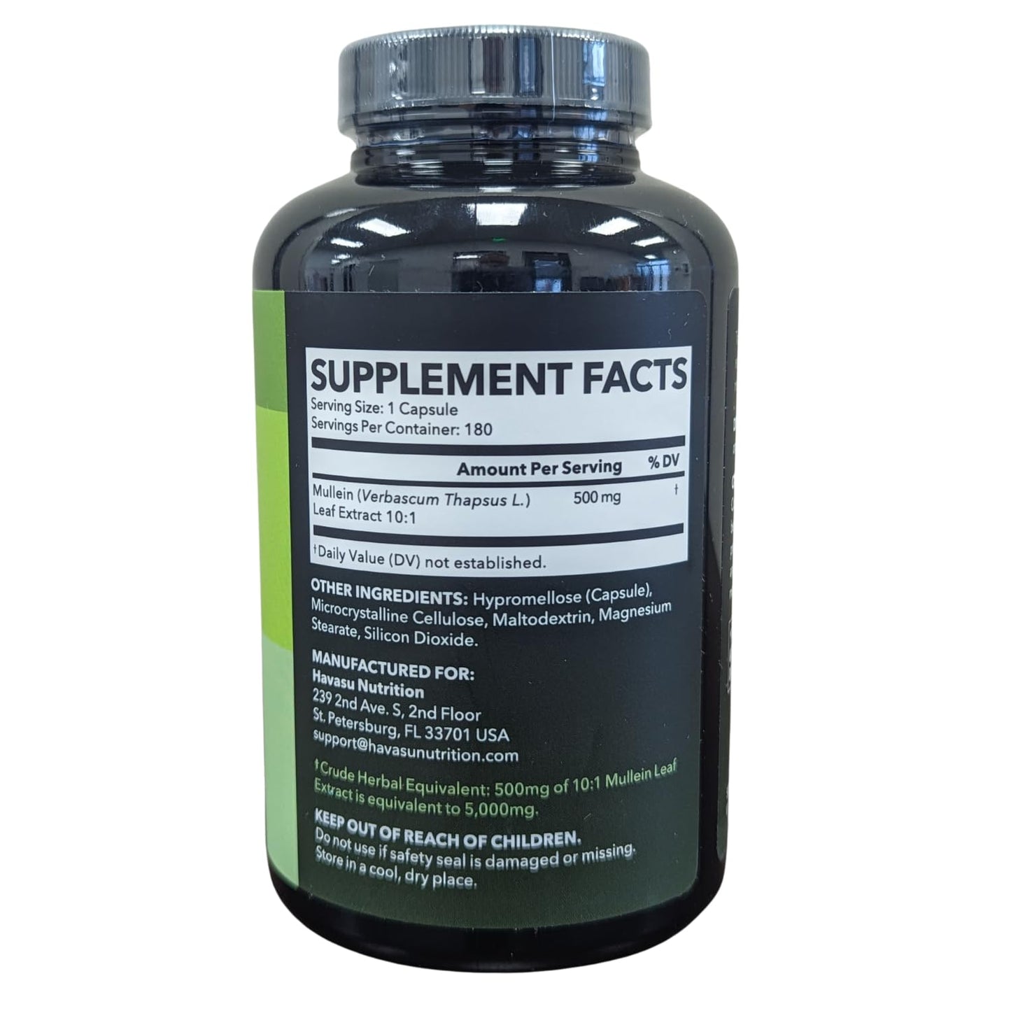 500mg Mullein Extract for Lung Support and Respiratory Health, 30 Count | Mullein Leaf Capsules for Respiratory Health, Vegan, Non-GMO Herbal Supplement for Overall Daily Wellness, 1 Month Supply