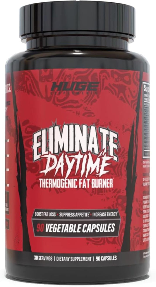 Eliminate Thermogenic Fat Burner For Men - Supercharge Metabolism, Boost Energy, Appetite Suppressant & Reduce Cravings - 11 Potent Ingredients, Fast-Acting Potent Weight Loss Pills (90 Capsules)