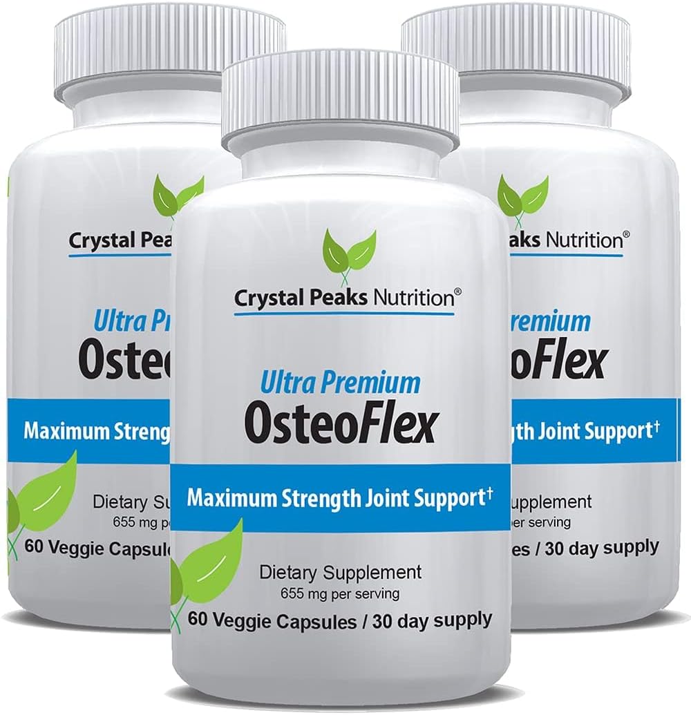 Organic Curcuminoids Osteoflex - Natural Turmeric & Bioperine for Optimal Absorption and Maximum Joint Support. 60 Capsules, 30-Day Supply