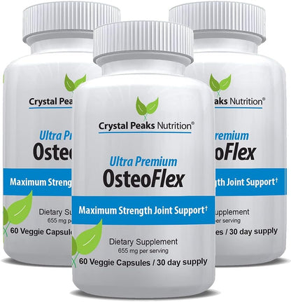 Organic Curcuminoids Osteoflex - Natural Turmeric & Bioperine for Optimal Absorption and Maximum Joint Support. 60 Capsules, 30-Day Supply