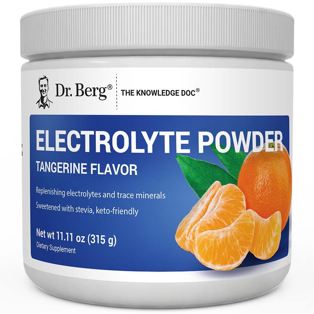 Dr. Berg Zero Sugar Hydration Keto Electrolyte Powder - Enhanced w/ 1000 mg of Potassium & Real Pink Himalayan Salt (NOT Table Salt) - Raspberry & Lemon Flavor Hydration Drink Supplement, 100 Servings