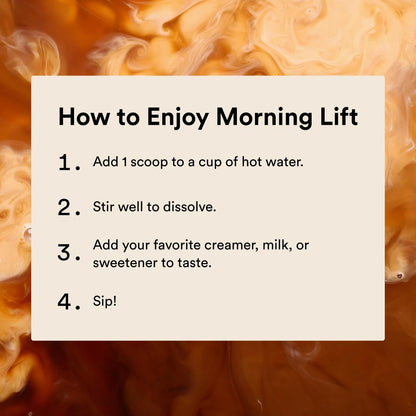 ActivatedYou Morning Lift Mushroom Infused Coffee - Certified Organic, Plant Based Mushroom Coffee Instant Blend Made with Lion's Mane & Cordyceps to Support Digestion, Energy & Focus (1 Pack)