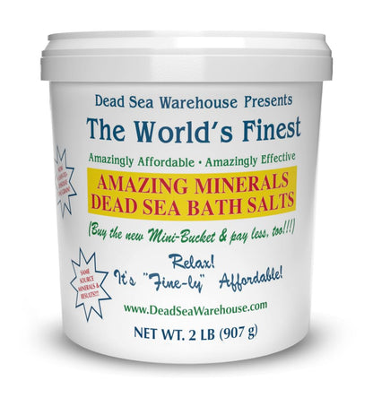 Dead Sea Warehouse-Amazing Minerals Dead Sea Bath Salts,100% Full Mineral Therapeutic Bath Salts, Detoxifying & Moisturizing, Exfoliating for Dry Skin, Unscented(5 lbs)