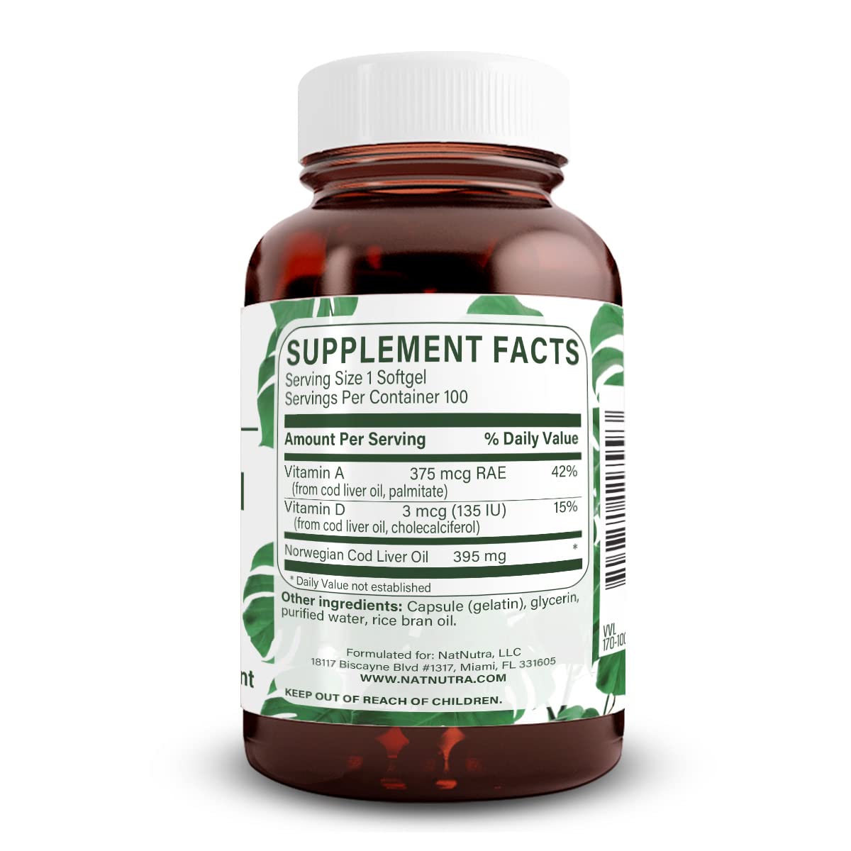 Natural Nutra Norwegian Cod Liver Oil Supplement 250 Softgels | Helps Maintain Skin & Body Density, Eye Health & Nerve Function, Promotes Dental Health, Supports Cardiovascular Health