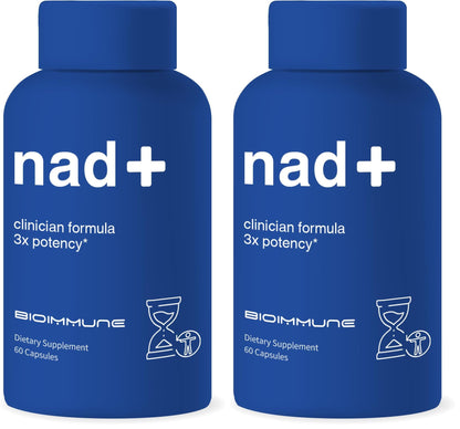 BioImmune NAD+ Supplement. Exclusive Formula w/Patent Pending RiboYOUNG™. Nicotinamide Riboside, Quercetin, Resveratrol, Betaine NRF2 Activator. Youthful Aging True NAD Supplement