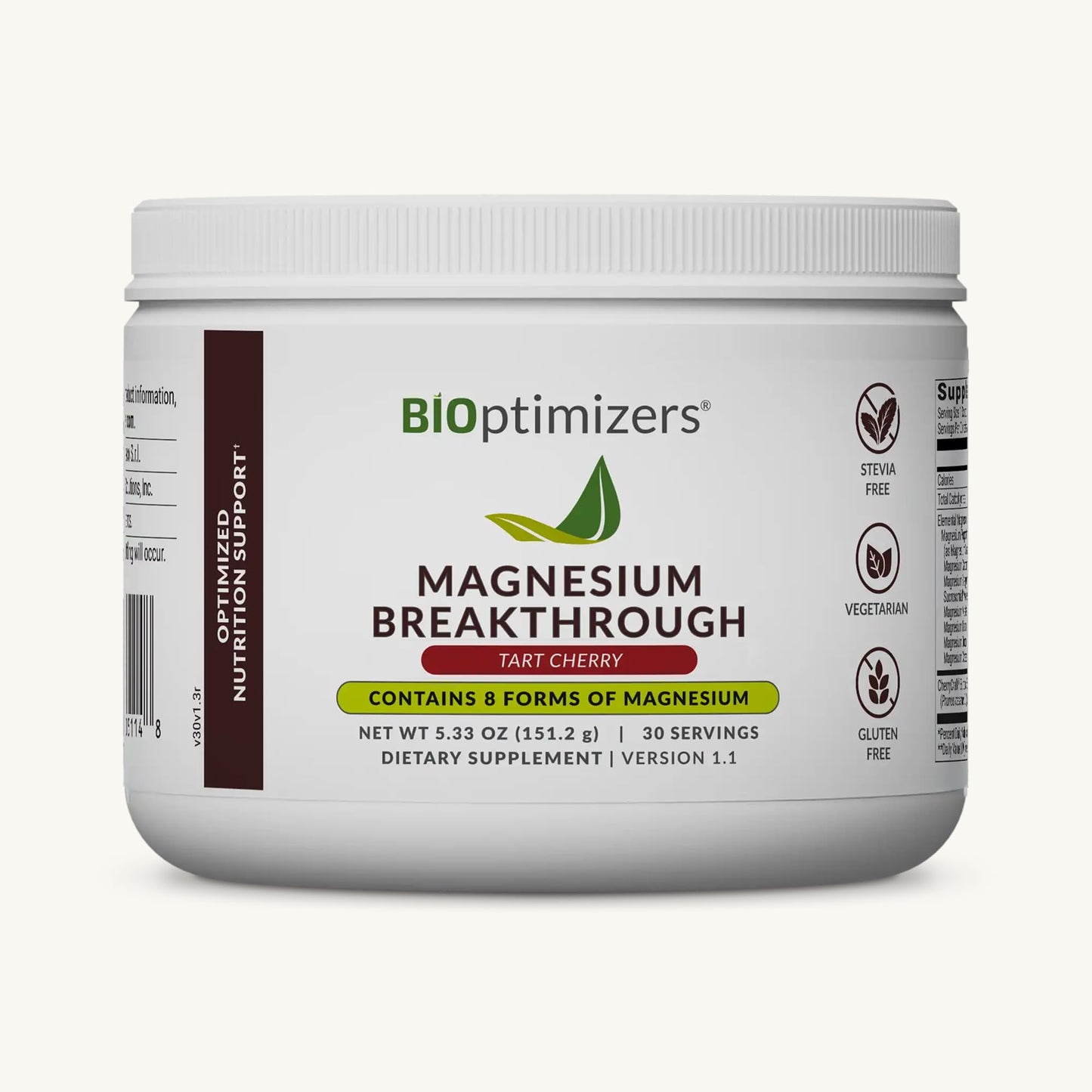 BIOptimizers Magnesium Breakthrough Drink - 8 Forms of Magnesium, Electrolytes, Sleep Health, Stress, Muscle Recovery, Heart Support | Glycinate, Citrate, Malate- Raspberry Lemon