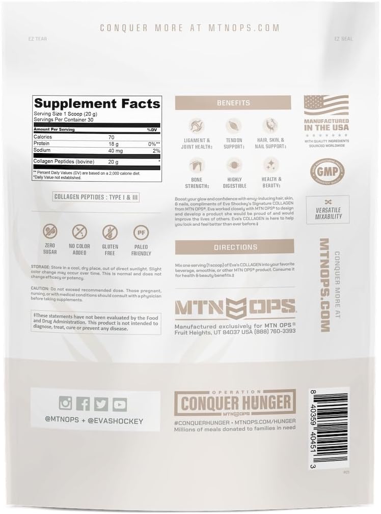 MTN OPS Collagen Peptides Protein Powder, Unflavored